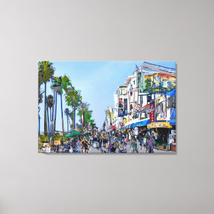 Venice Beach-promenad Canvastryck