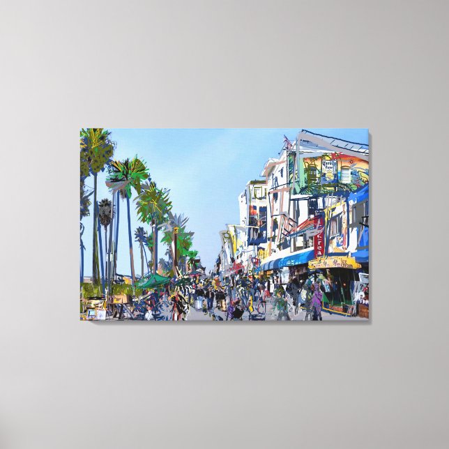 Venice Beach-promenad Canvastryck (Framsida)