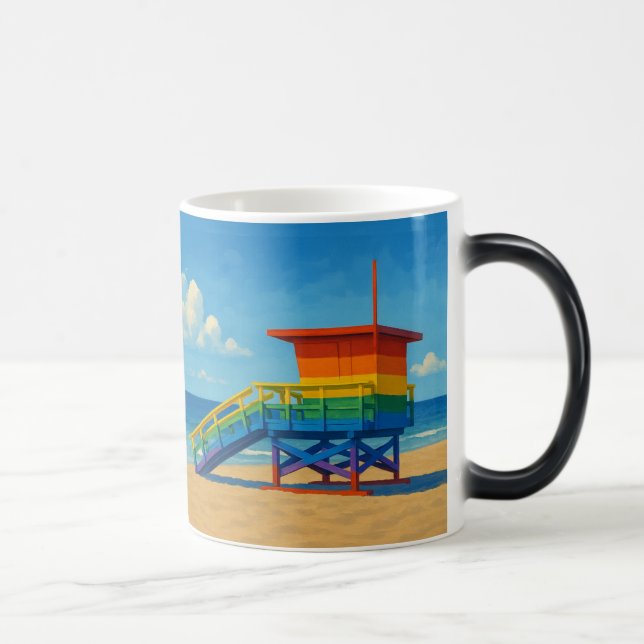 Venice Beach Rainbow Lifeguard Stat Magisk Mugg (Höger)
