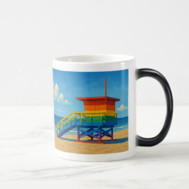 Venice Beach Rainbow Lifeguard Stat Magisk Mugg