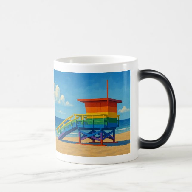 Venice Beach Rainbow Lifeguard Stat Magisk Mugg (Höger)