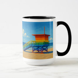 Venice Beach Rainbow Lifeguard Stat Mugg