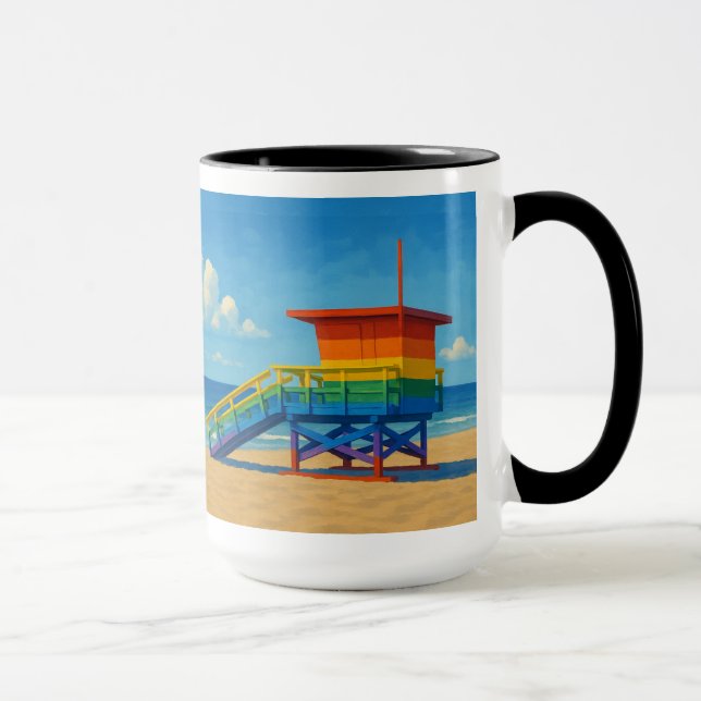 Venice Beach Rainbow Lifeguard Stat Mugg (Höger)
