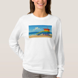 Venice Beach Rainbow Lifeguard Stat T Shirt