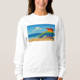 Venice Beach Rainbow Lifeguard Stat T Shirt