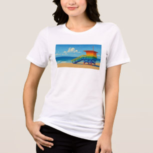 Venice Beach Rainbow Lifeguard Stat T Shirt
