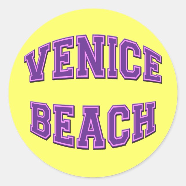VENICE BEACH RUNT KLISTERMÄRKE (Framsida)
