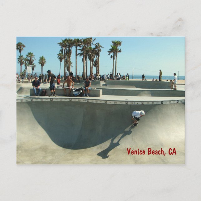 Venice Beach Skateboarding Postcard! Vykort (Framsida)