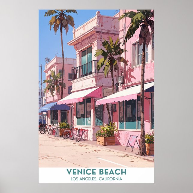 Venice Beach Street - Kalifornien Poster (Framsidan)