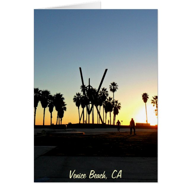 Venice Beach Sunset Hälsningskort (Framsidan)