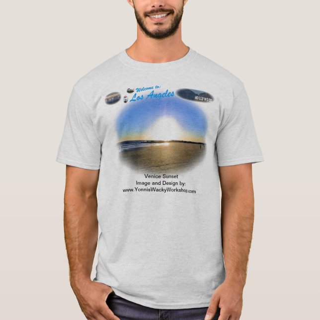 Venice Beach Sunset T Shirt (Framsida)