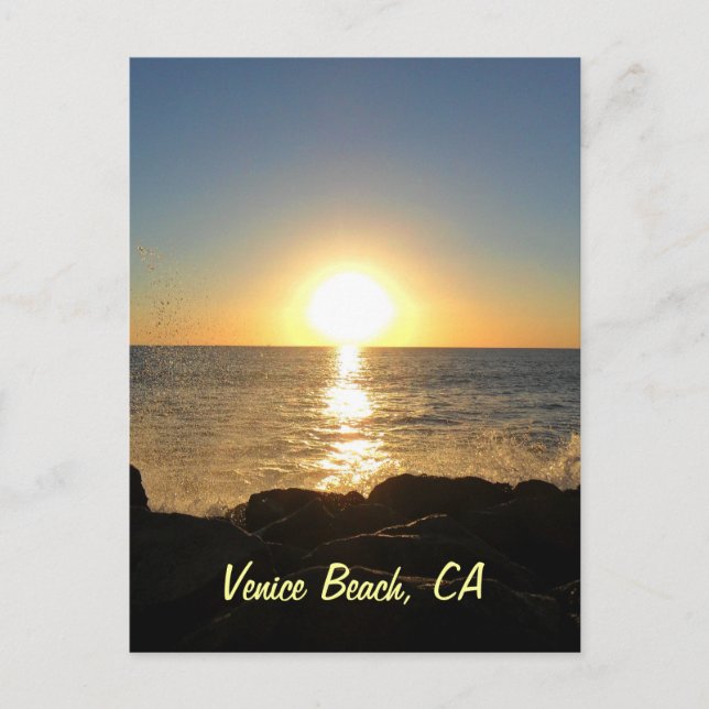 Venice Beach Sunset Vykort (Framsida)