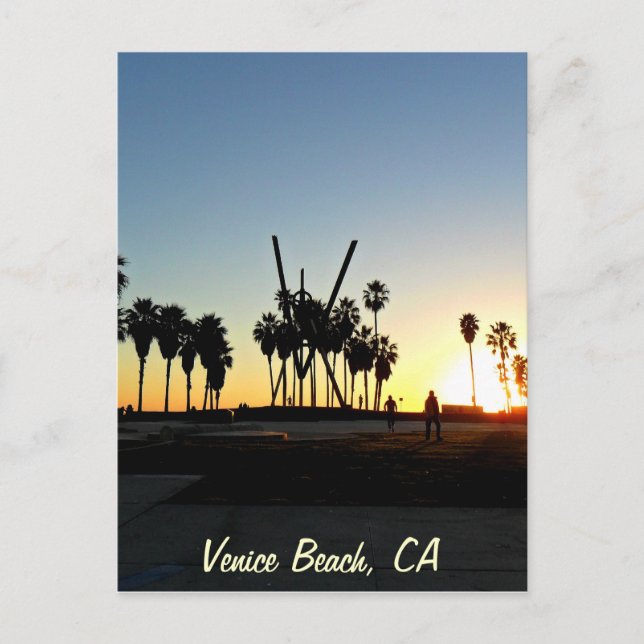 Venice Beach Sunset Vykort (Framsida)