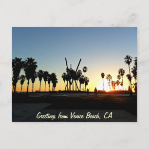 Venice Beach Sunset Vykort