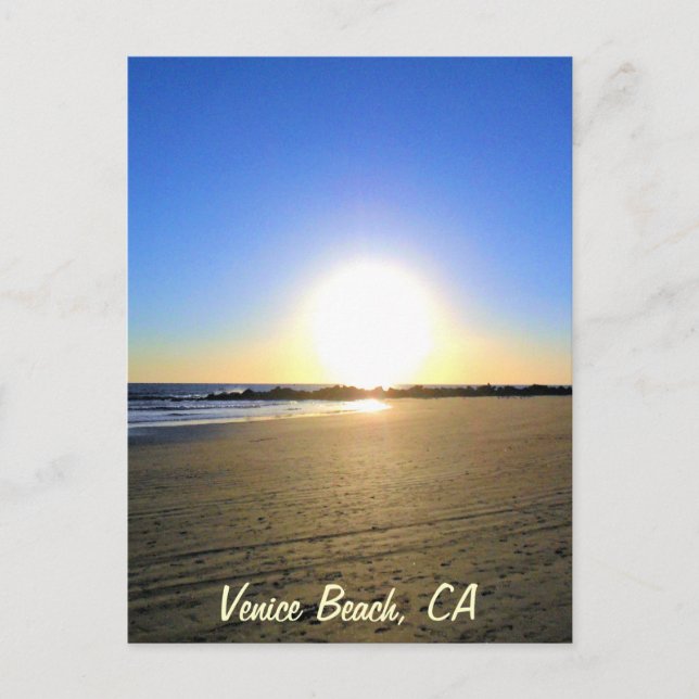 Venice Beach Sunset Vykort (Framsida)