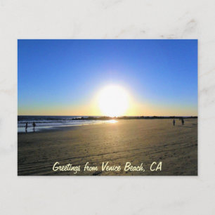 Venice Beach Sunset Vykort
