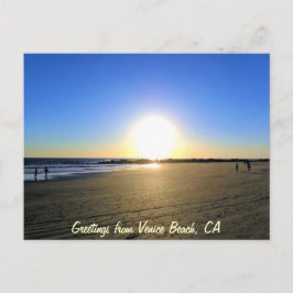 Venice Beach Sunset Vykort