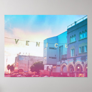 Venice Beach-tecken Poster
