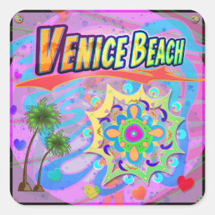Venice Beach True Progress-etikett Fyrkantigt Klistermärke