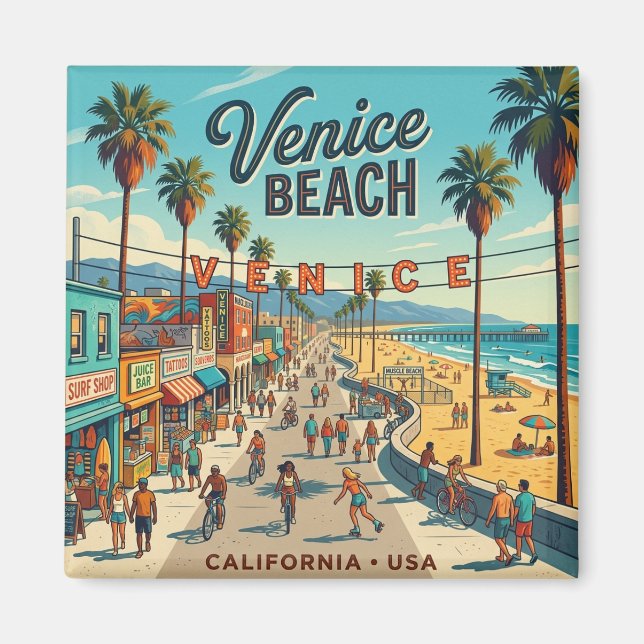 Venice Beach USA Magnet (Framsidan)