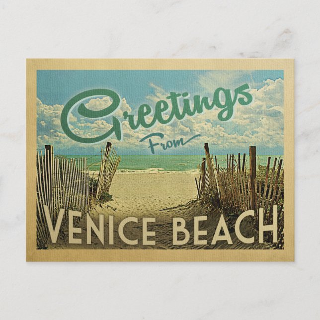 Venice Beach Vintage resor Vykort (Framsida)