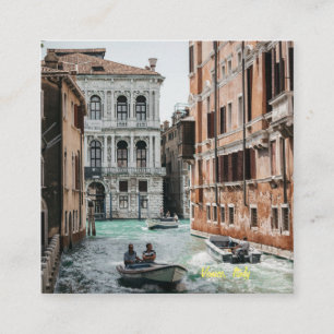 Venice Boat Canal Fyrkantigt Visitkort