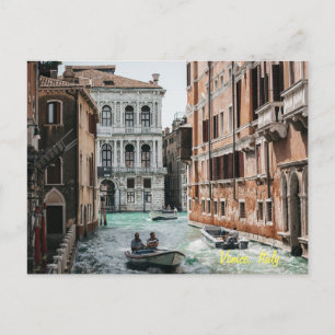 Venice Boat Canal Helg Vykort