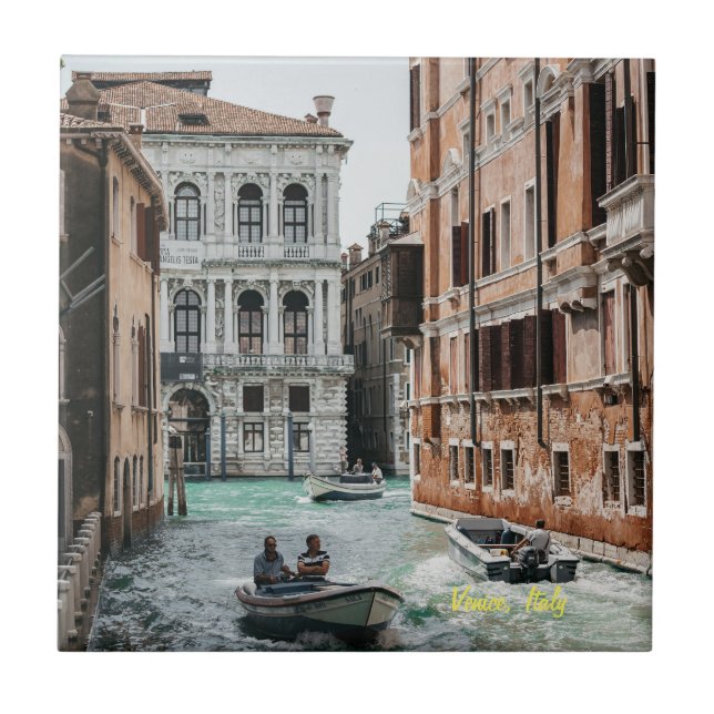 Venice Boat Canal Kakelplatta (Framsidan)