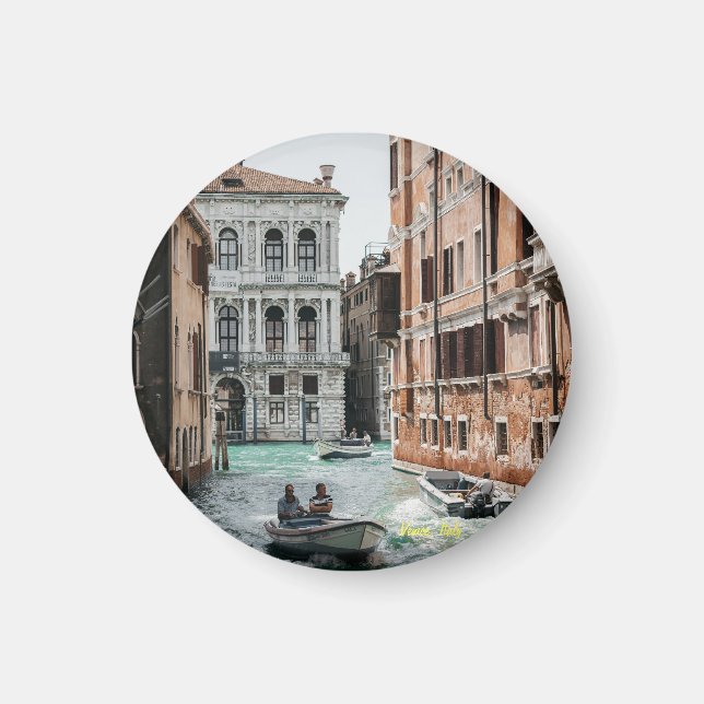 Venice Boat Canal Magnet (Framsidan)