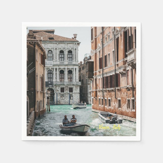 Venice Boat Canal Pappersservett (Framsidan)