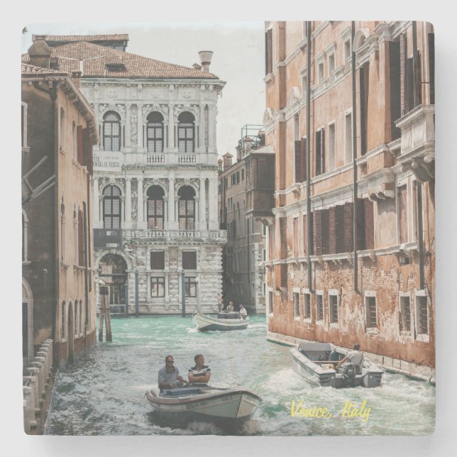 Venice Boat Canal Stenunderlägg (Framsidan)