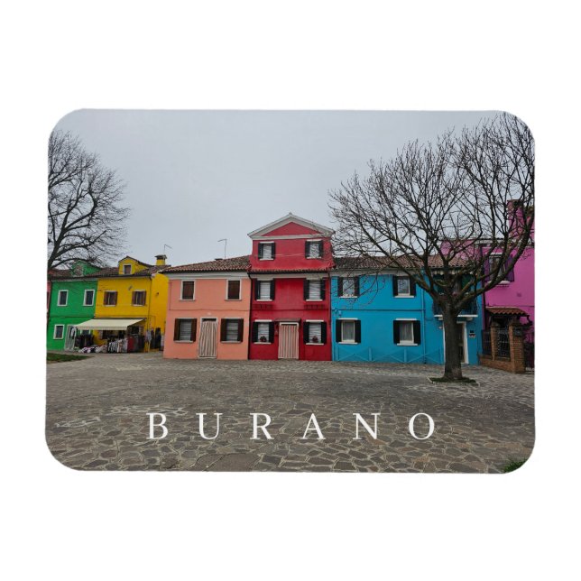 Venice Burano-trädgårdsmästare i kylmagnet Magnet (Horisontell)