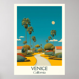 Venice California Art Print Bohemian Beach Poster