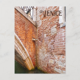 Venice Canal Brick Wall Architecture Vykort