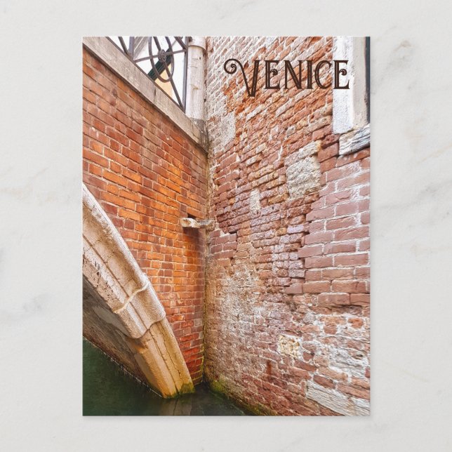 Venice Canal Brick Wall Architecture Vykort (Framsida)