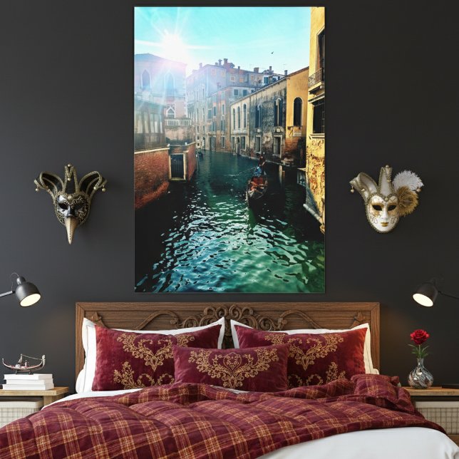 Venice Canal Gondola Italiensk Arkitektur Foto Canvastryck (Skapare uppladdad)