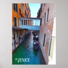 Venice Canal Gondolas Covered Skypromenazzos Poster
