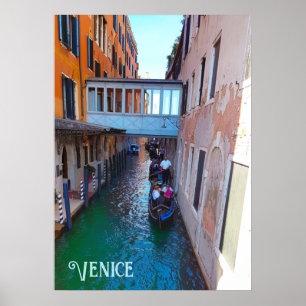 Venice Canal Gondolas Covered Skypromenazzos Poster