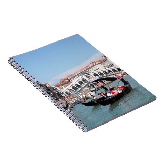 Venice Canal Photo Notebook Anteckningsbok (Högra Sidan)