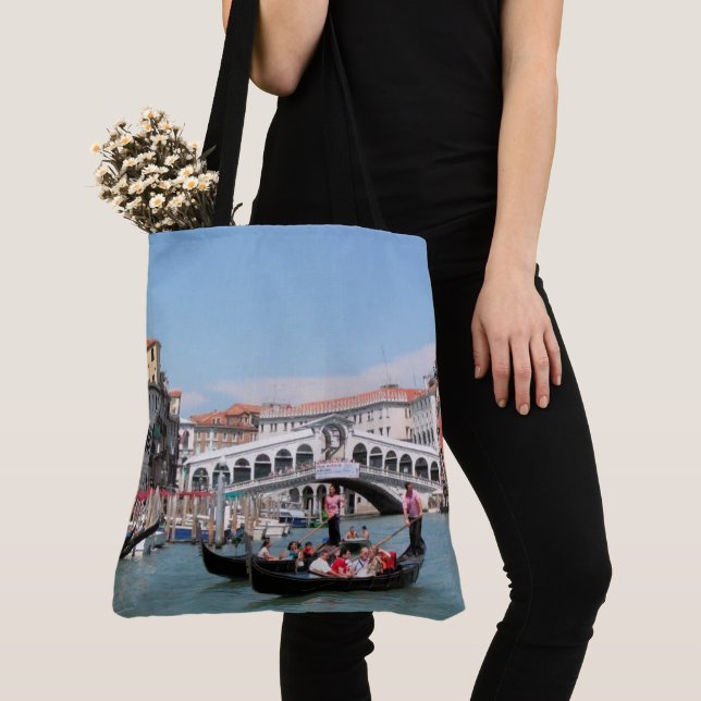 Venice Canal Tote Bag Tygkasse (Närbild)