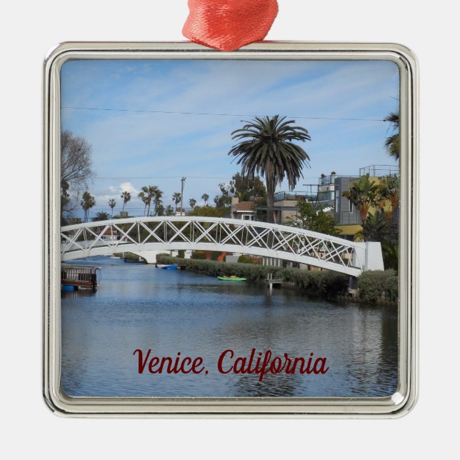 Venice Canals, Kalifornien Julgransprydnad Metall (Framsidan)