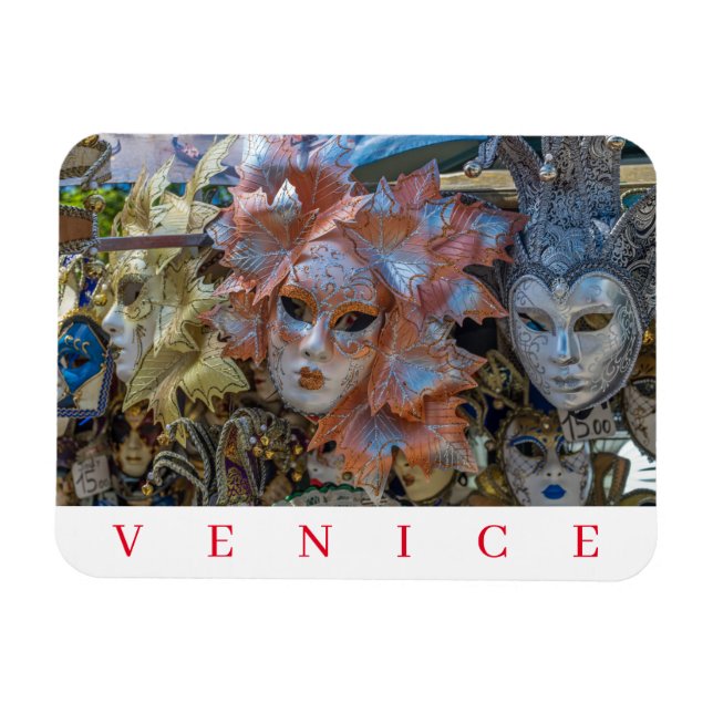 Venice Carnival masker kylmagnet Magnet (Horisontell)
