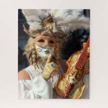 Venice Carnival Violin Mask Dam Puzzle
