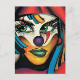 Venice clown vykort