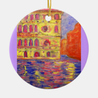 venice färgglada palazzos julgransprydnad keramik