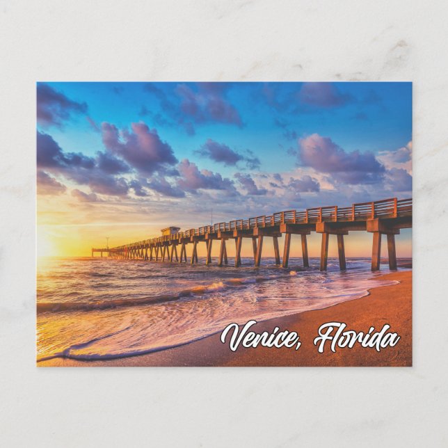 Venice Fishing Pier, Venice, Florida Vykort (Framsida)