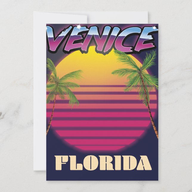 Venice Florida retro-semester poster (Framsida)