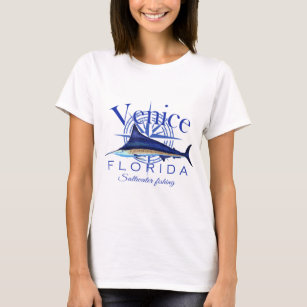 Venice Florida Sailfish Billfish Saltwater Fishing T Shirt