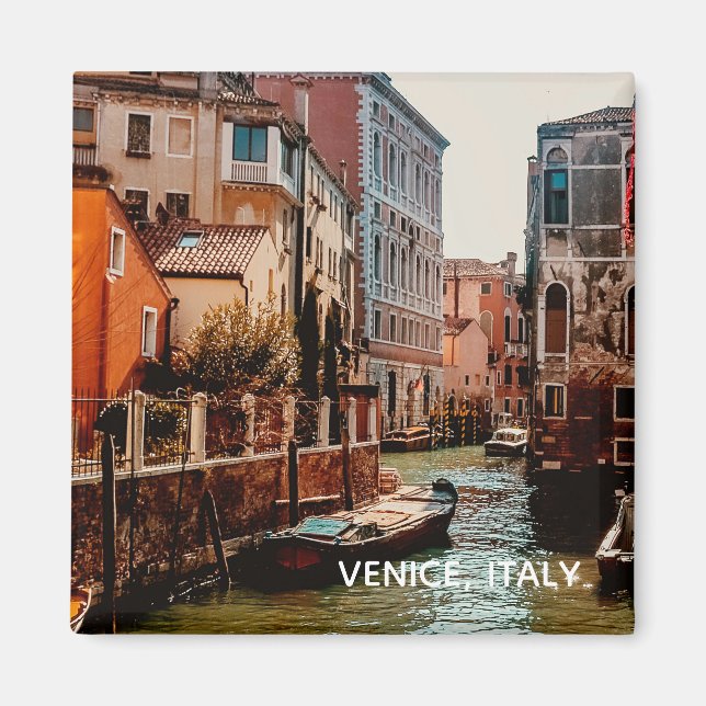Venice Gondola Canal Italy Photography  Magnet (Framsidan)