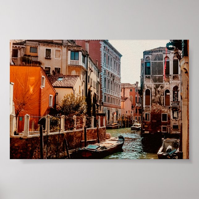 Venice Gondola Canal Italy Photography  Poster (Framsidan)